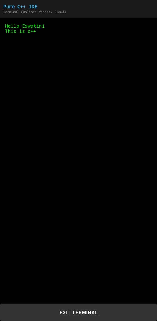 Console Output